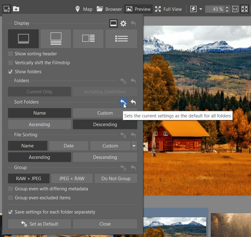 Customized Folder Settings