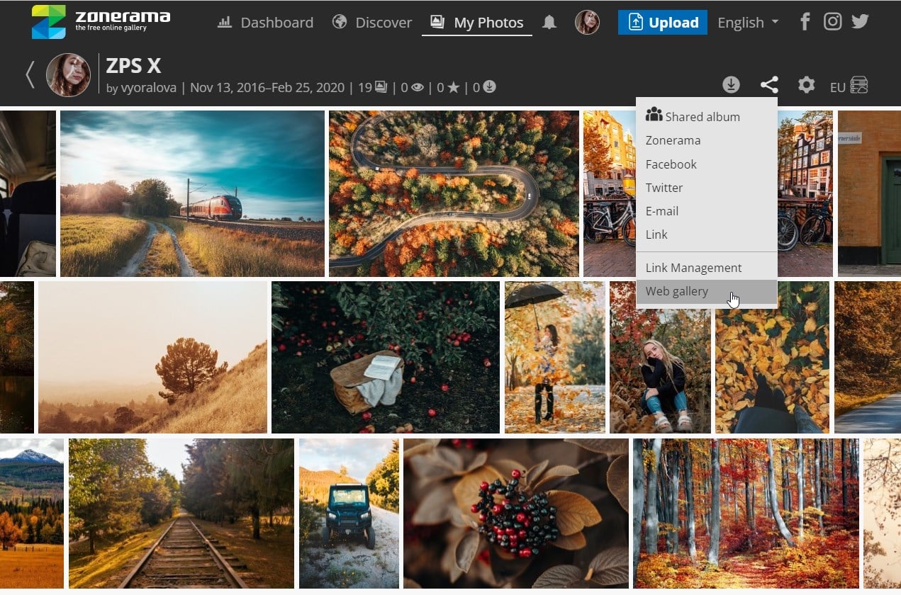 Create a Web Gallery