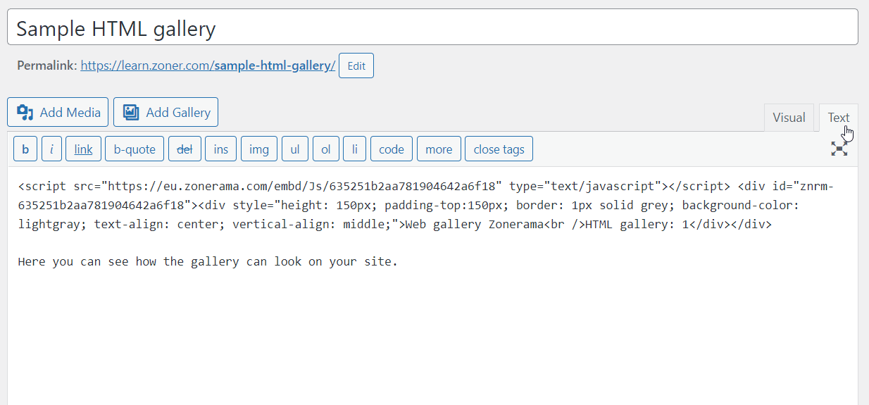 Create a Web Gallery