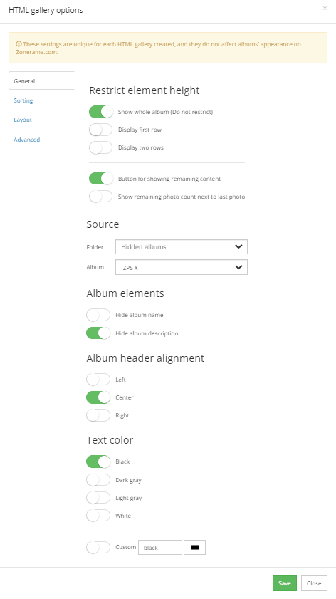 Create a Web Gallery