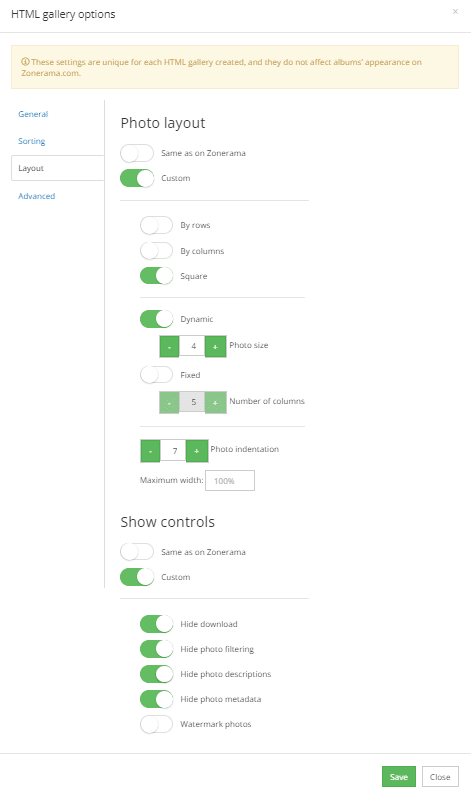 Create a Web Gallery