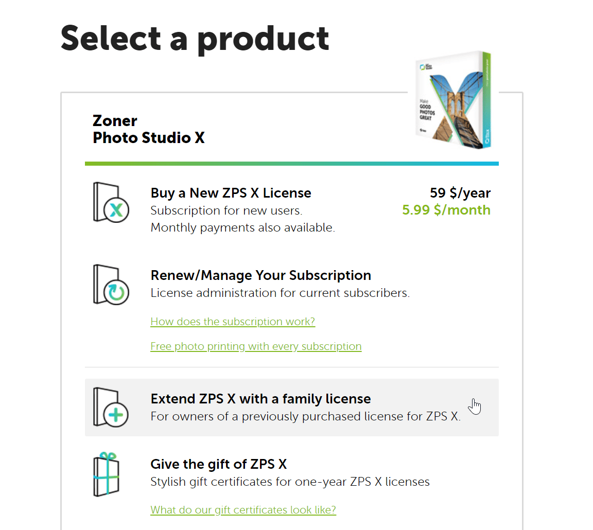 Zoner Studio Family License