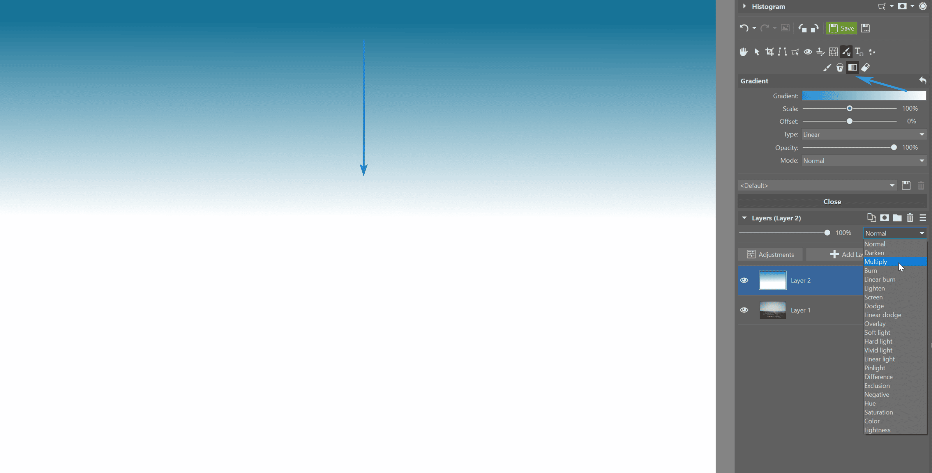 blue gradient
