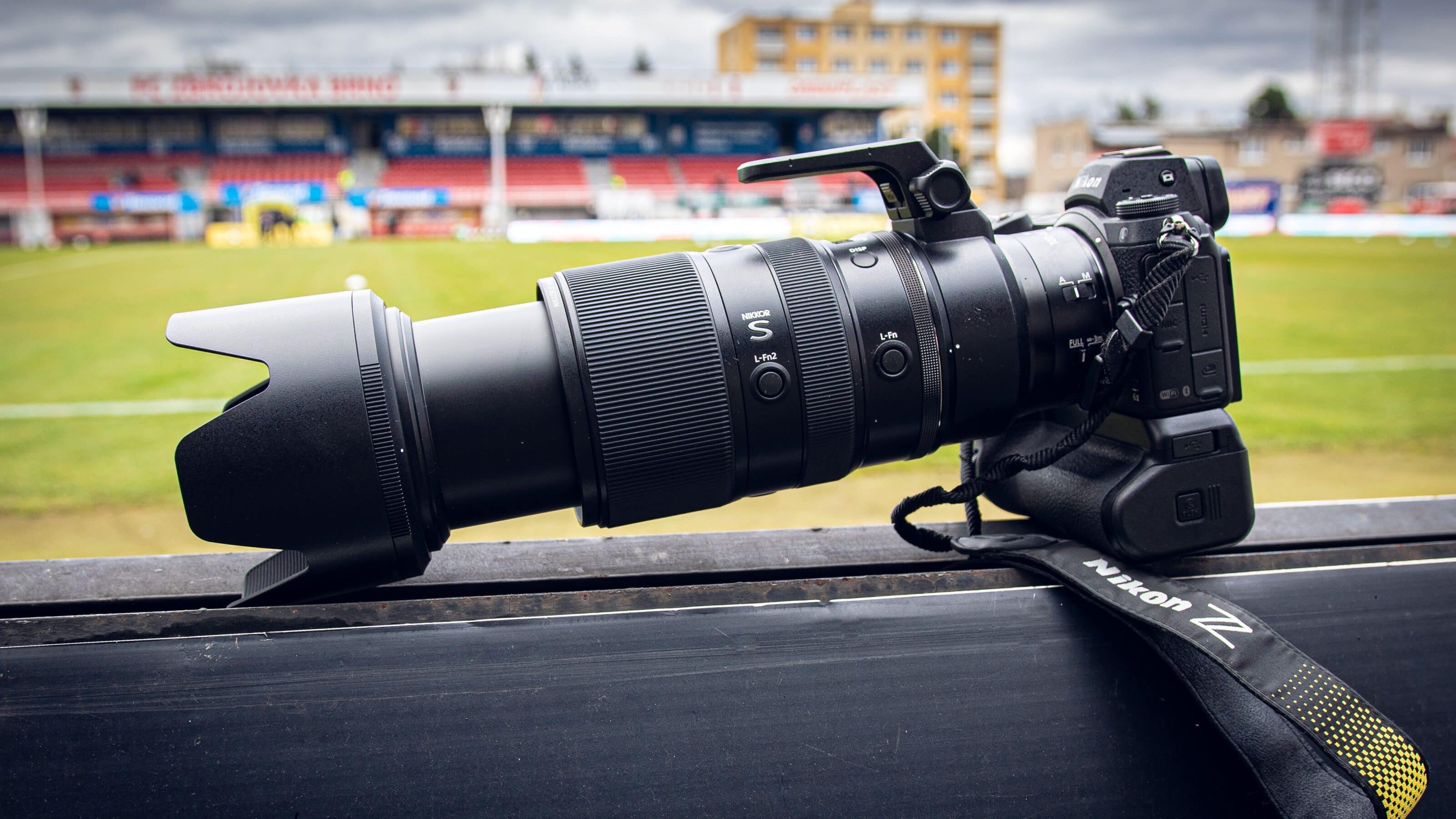 Soccer Game through the Camera Viewfinder & Telephoto Lens Review