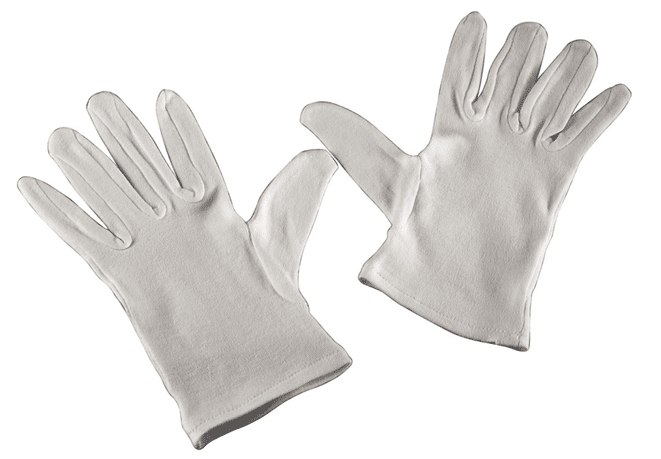 From Scanning to Retouching, cotton gloves