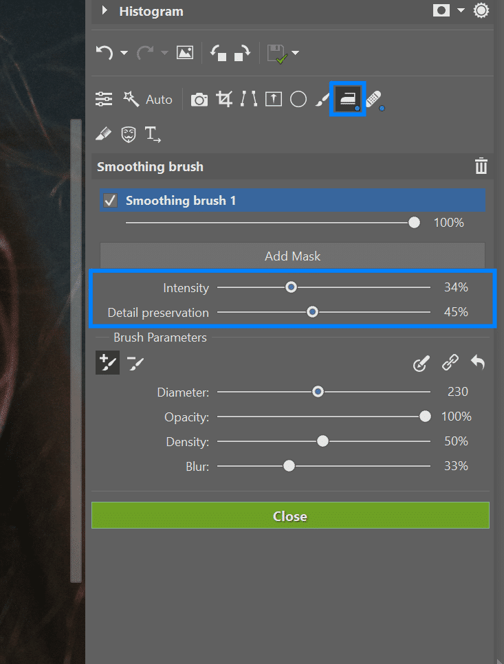 Frequency Separation, smoothing brush
