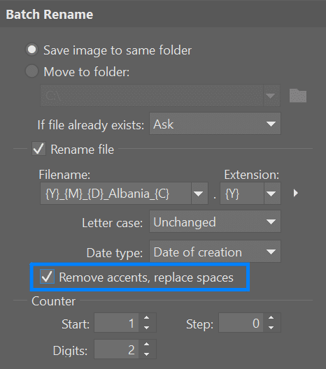 Organize Your Pictures using Batch Rename, remove accents