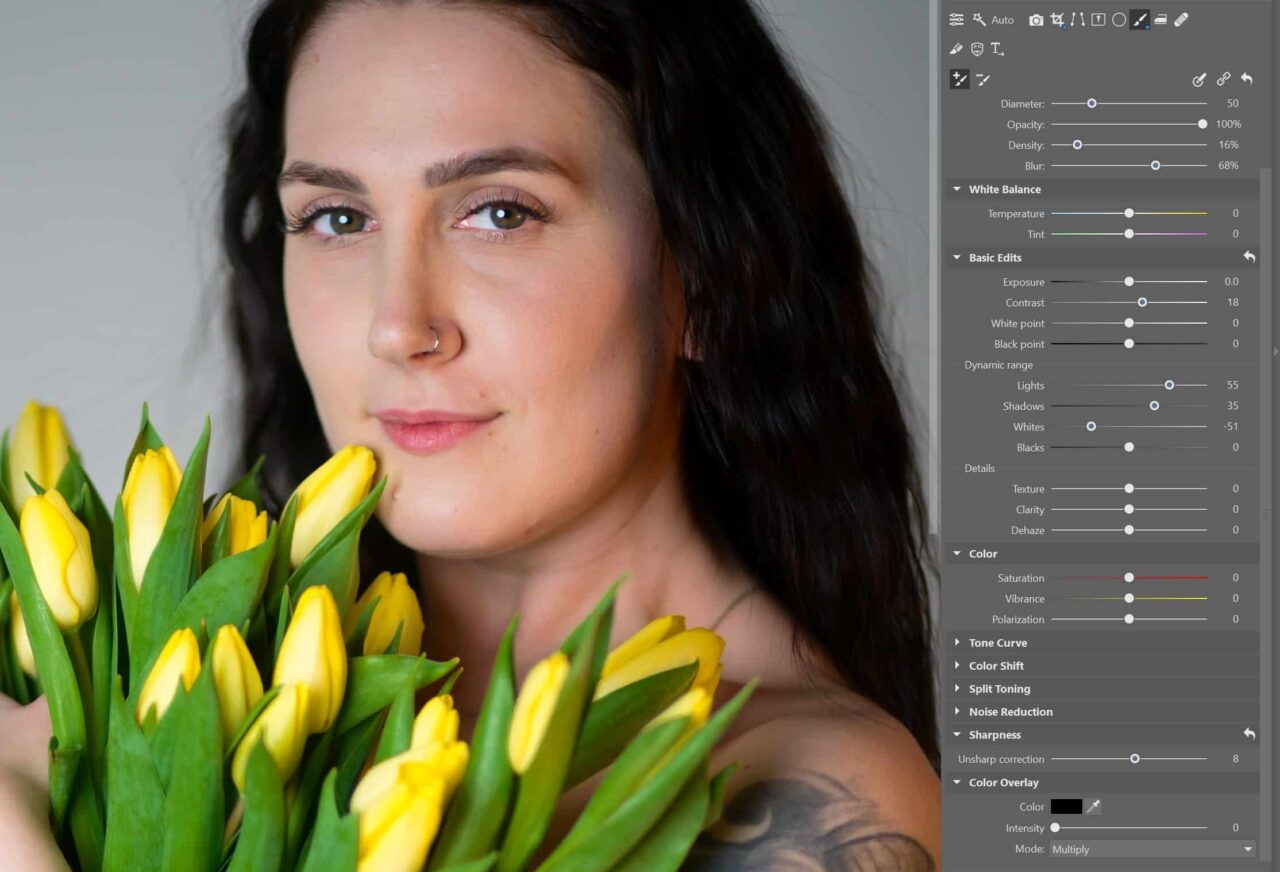 Edit Portraits, filter brush, after edit eyes