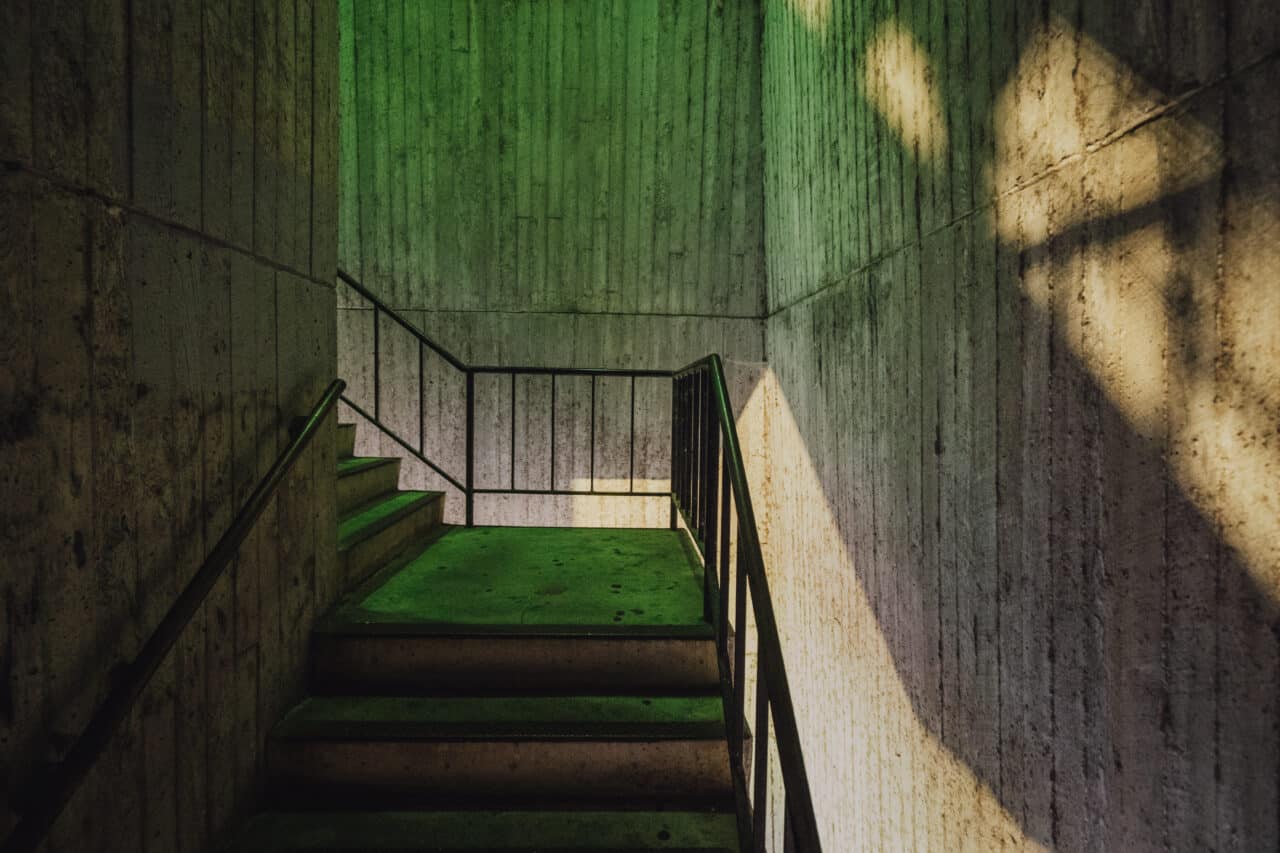 Colors in Photography, green, interior, stairs