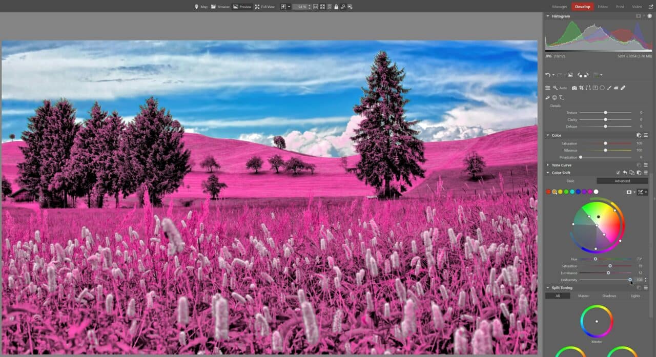 Infrared Photo Effect, change colors