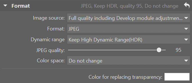 how to edit hdr, export
