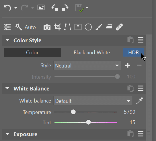 how to edit hdr, hdr button