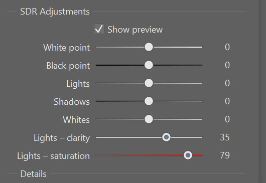Printing and Sharing HDR Photos, light clarity and light saturation