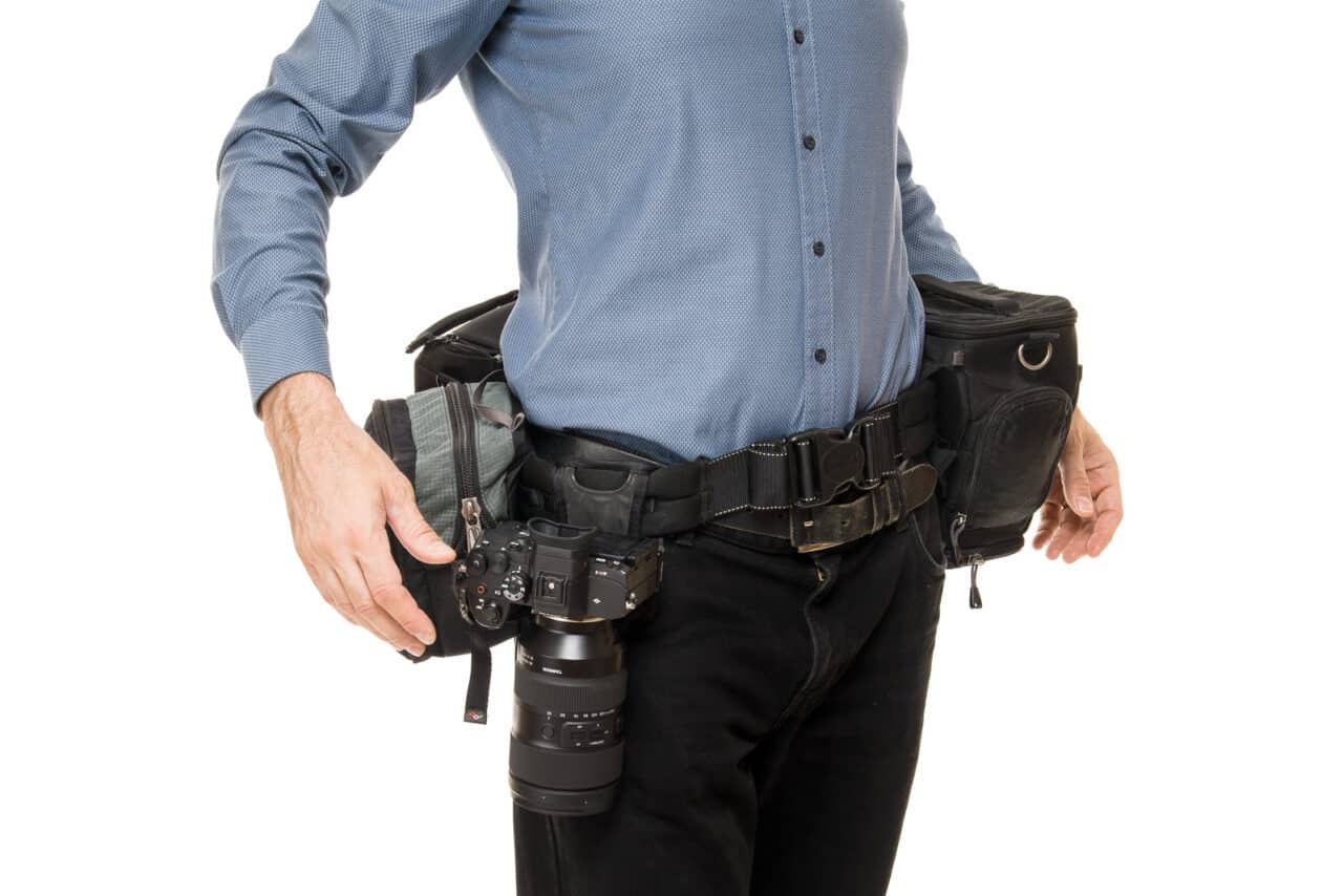 Camera Gear for Weddings, belt holsters