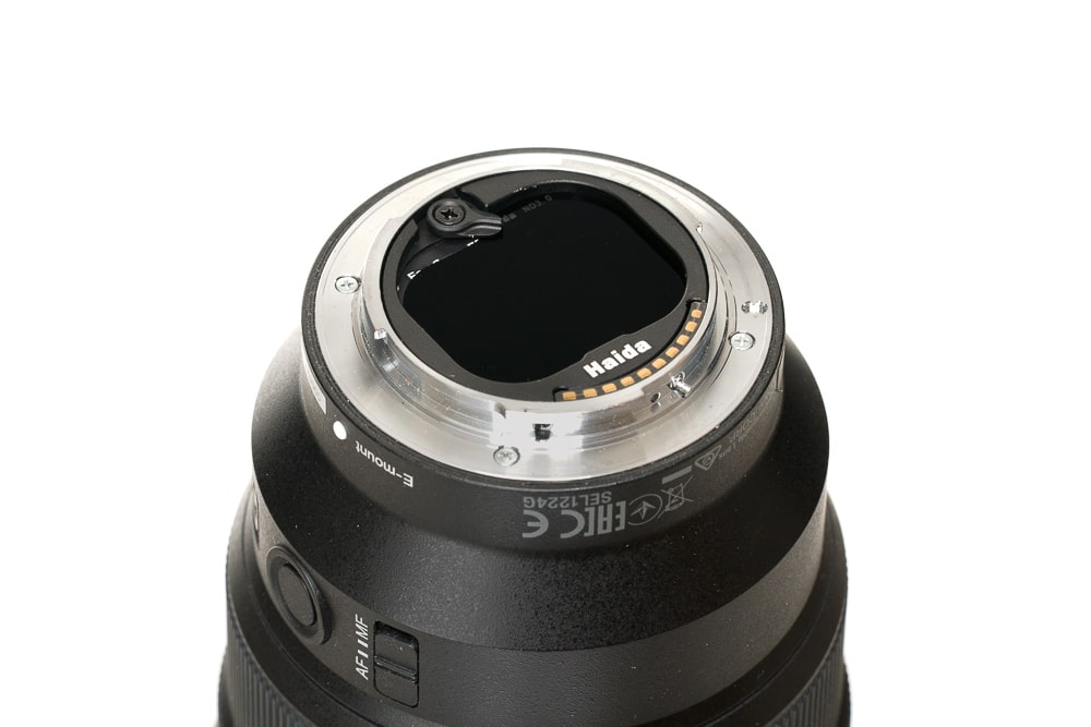 Sony 12-24/4 Lens Review, mount filter