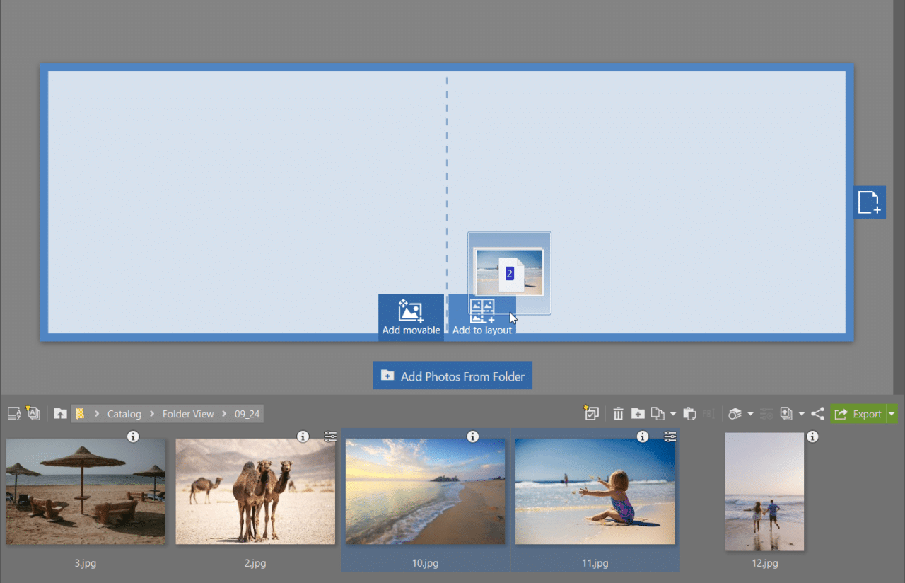 create photo book, add photos