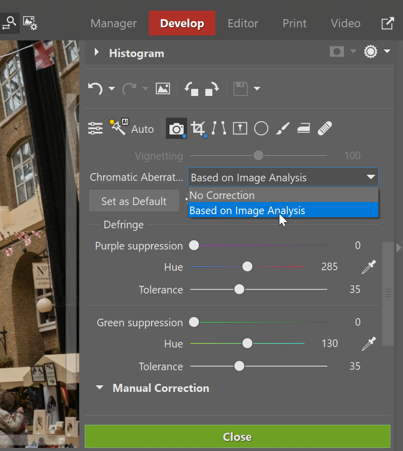 Lens Defects, image analysis