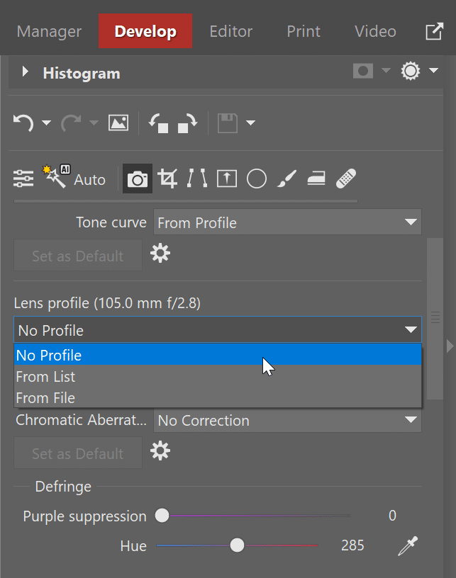 Lens Defects, lens profiles
