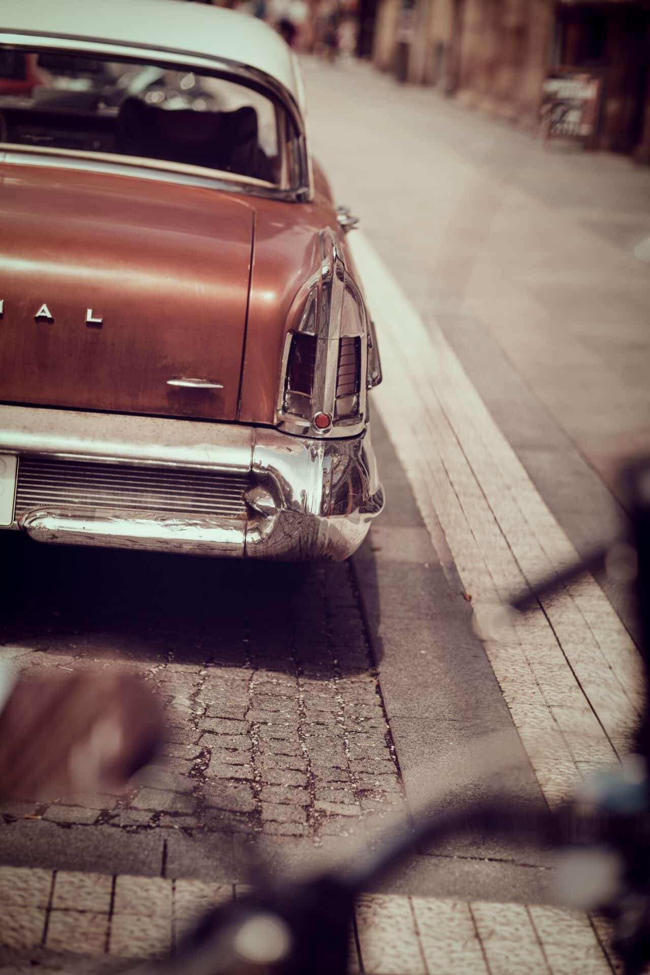 car, Rear view, not from the streets of Havana, but Vrchlabí, Czechia.