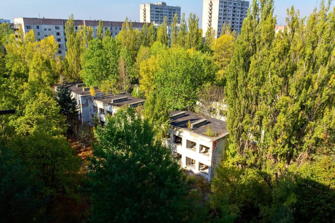 Chornobyl, Pripyat, bird eye perspective