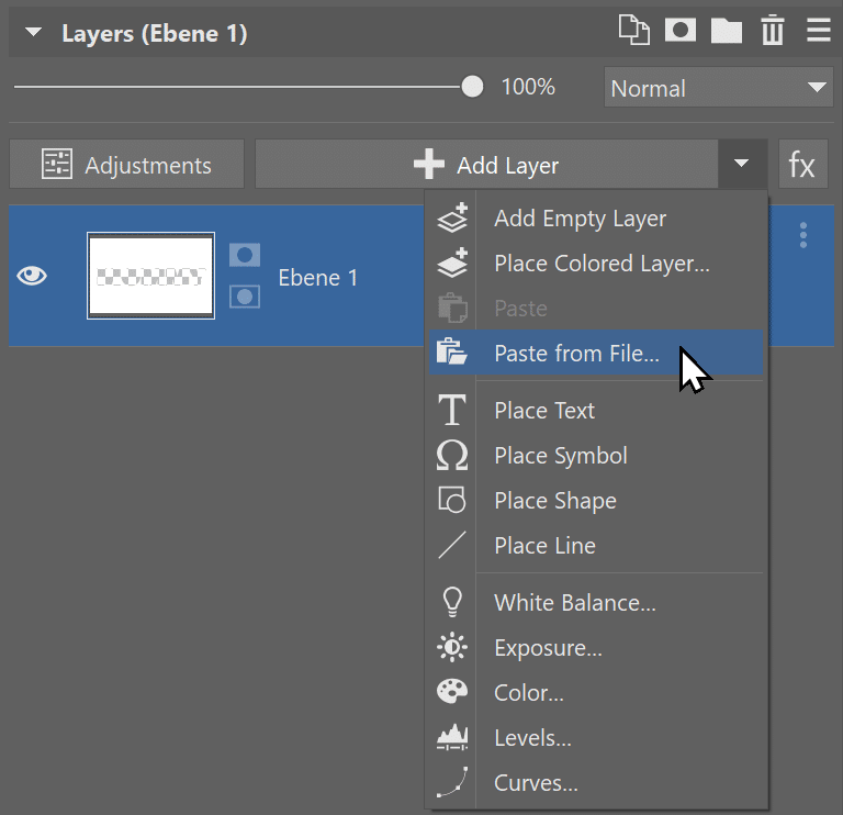 How To Fill Text with Images, new layer, paste from file