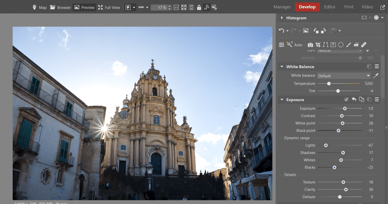 Enhance Contrast in Your Photography, exposure sliders