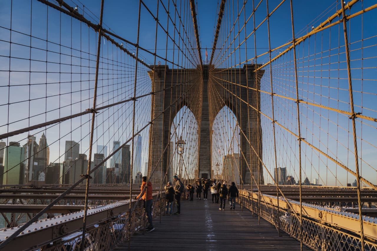 Where to go in January, New York, USA, Brooklyn bridge