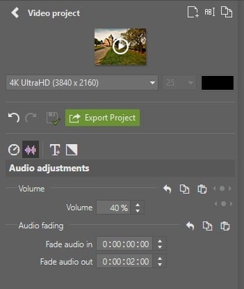 Video Editing, fade out