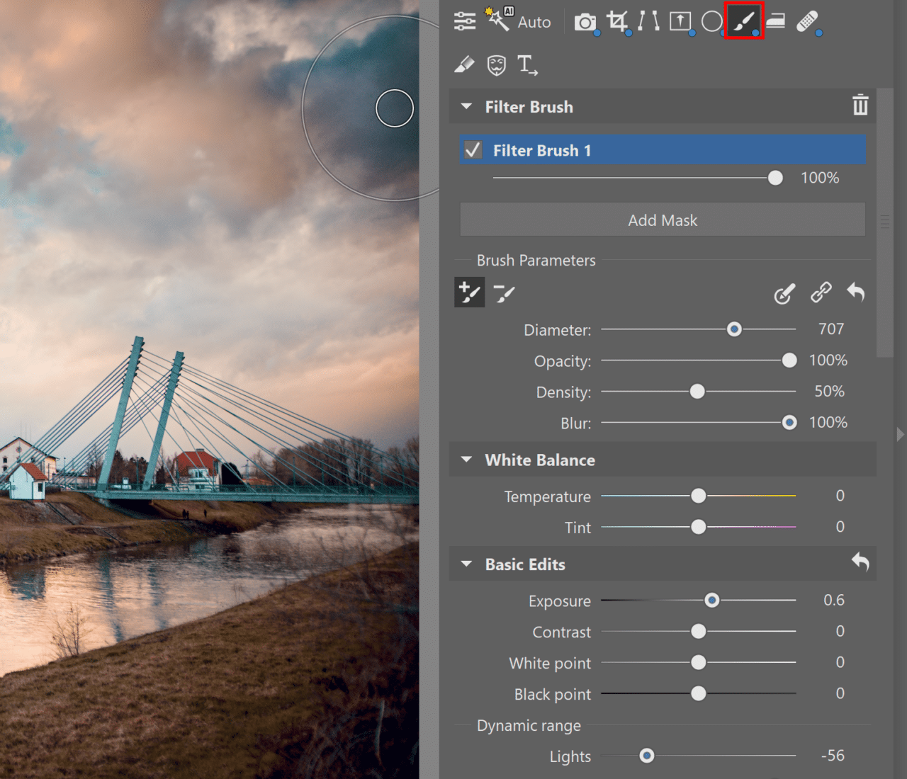 Part 4: More Editing in the Develop Module, filter brush