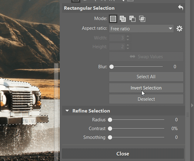 Digital Panning, invert