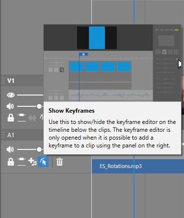 Video Editing, show key frames