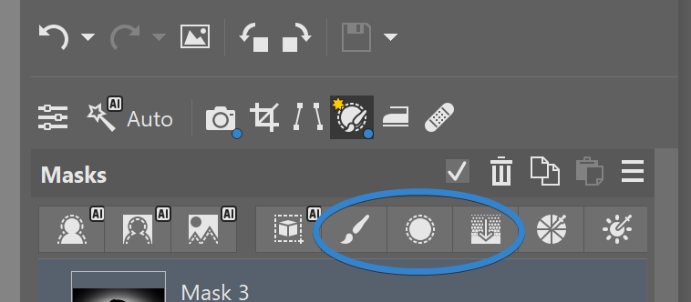 AI masks in zoner Photo Studio X: Local adjustments tools